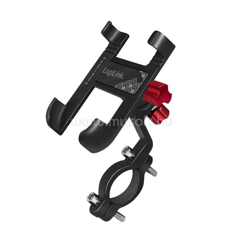 LOGILINK Okostelefon tartó kerékpárhoz, forgatható, alumínium (fekete)
