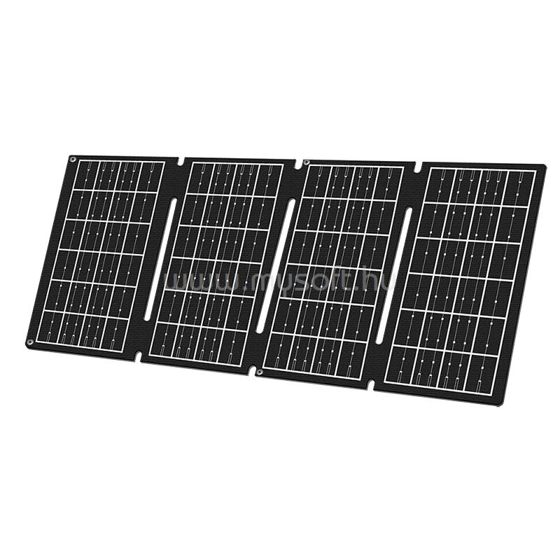 LOGILINK Összecsukható napelemes USB töltő, 1x USB-A, 1x USB-C, 15W, IP65 (fekete)