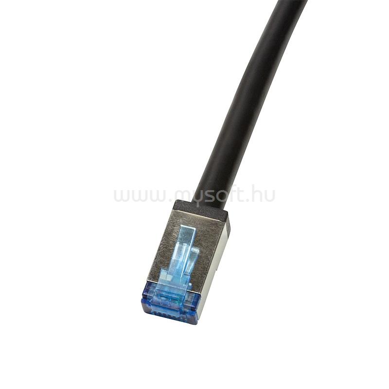 LOGILINK Patch kábel, kültéri, Cat.6A, S/FTP, fekete, 1 m