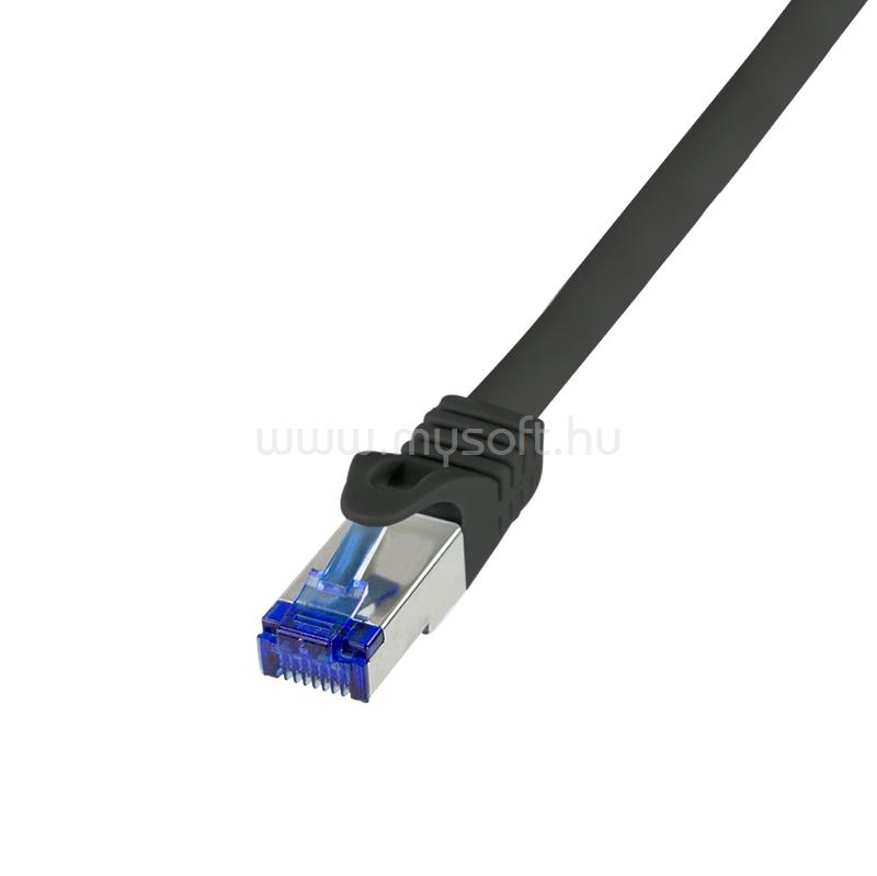 LOGILINK Patch kábel Ultraflex, Cat.6A, S/FTP, fekete, 2 m