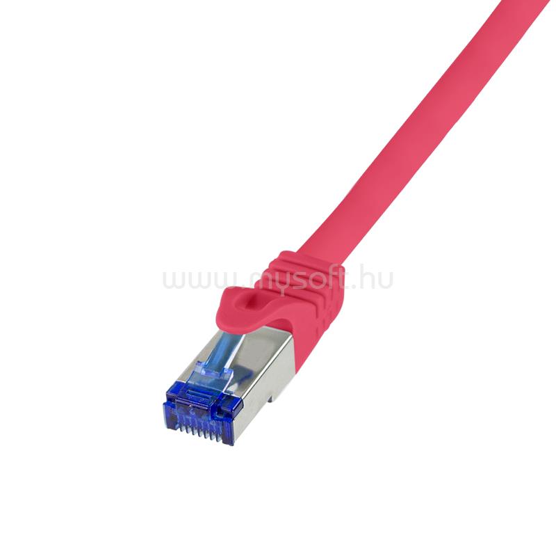 LOGILINK Patch kábel Ultraflex, Cat.6A, S/FTP, piros, 0,5 m