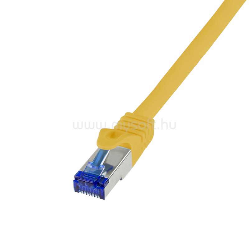 LOGILINK Patch kábel Ultraflex, Cat.6A, S/FTP, sárga, 0,25 m