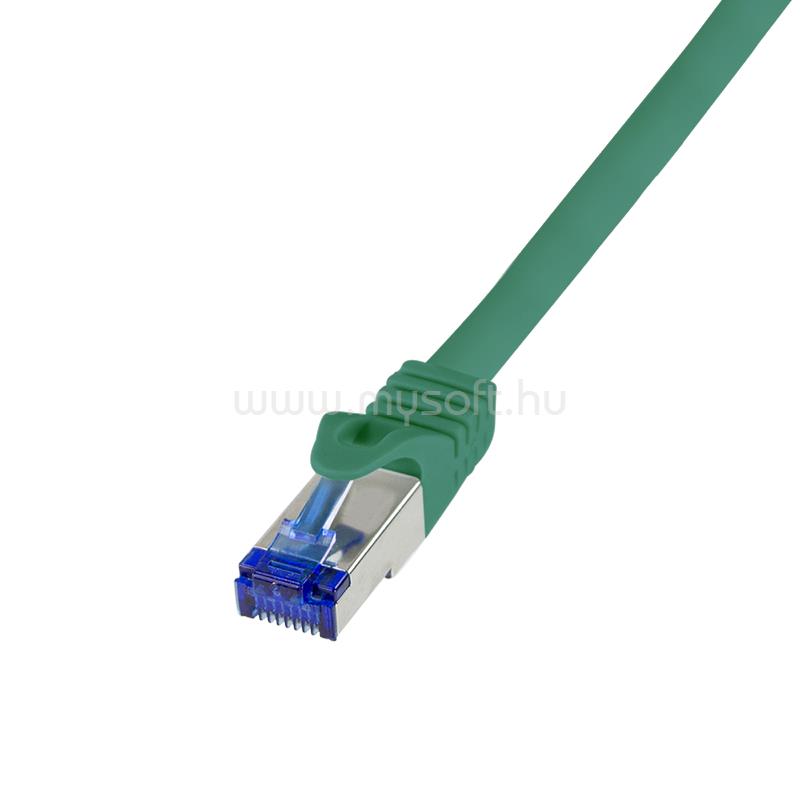 LOGILINK Patch kábel Ultraflex, Cat.6A, S/FTP, zöld, 0,25 m