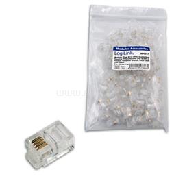 LOGILINK RJ10 Moduláris Dugó 100db/cs LOGILINK_MP0017 small
