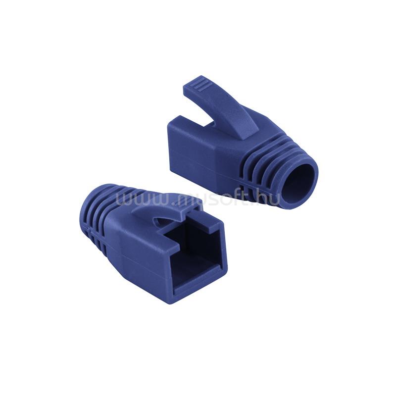 LOGILINK RJ45 feszültségmentesítő védőburkolat, 8 mm, kék, 50 db