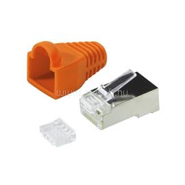 LOGILINK RJ45 moduláris csatlakozó, Cat.6, árnyékolt, narancssárga tartó, 100 db LOGILINK_MP0022O small