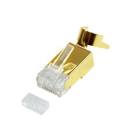 LOGILINK RJ45 moduláris csatlakozó, Cat.8.1/Cat.6A, árnyékolt, aranyozott, 10 db LOGILINK_MP0048 small