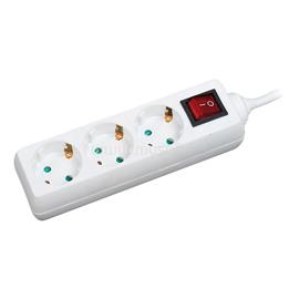 LOGILINK Shuko 3-as csatlakozó elosztó, 45  elforgatott, 1.4 m, IP20, (fehér) LOGILINK_LPS206 small