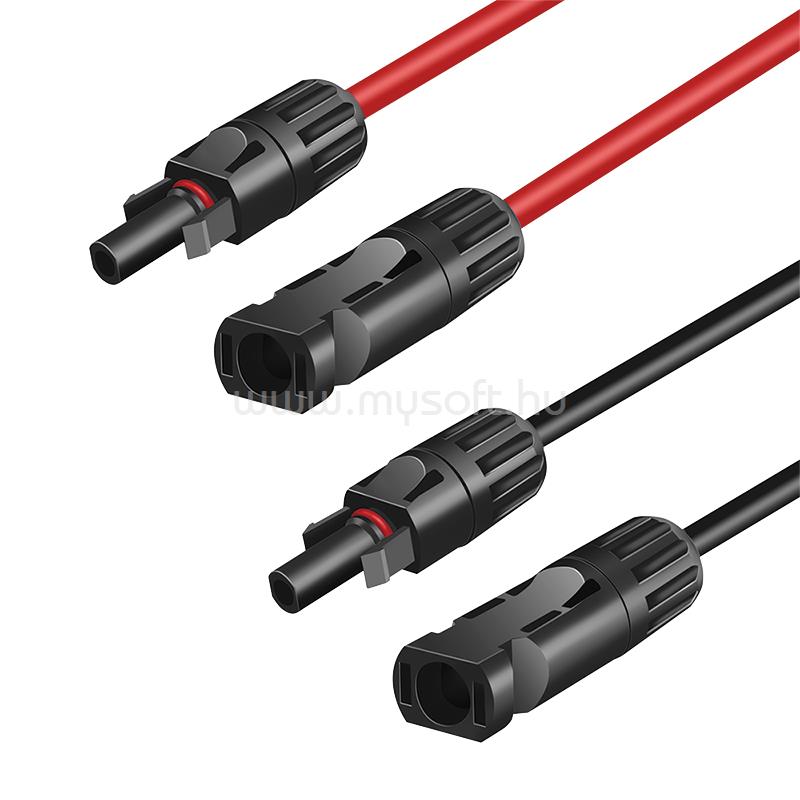 LOGILINK Szolár hosszabbító kábelkészlet, MC4/M - MC4/F, 6 mm2, CU, 1 m