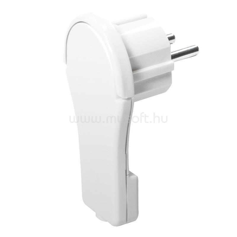LOGILINK Tápcsatlakozó önösszeszereléshez, CEE 7/7 (90 ), lapos, fehér