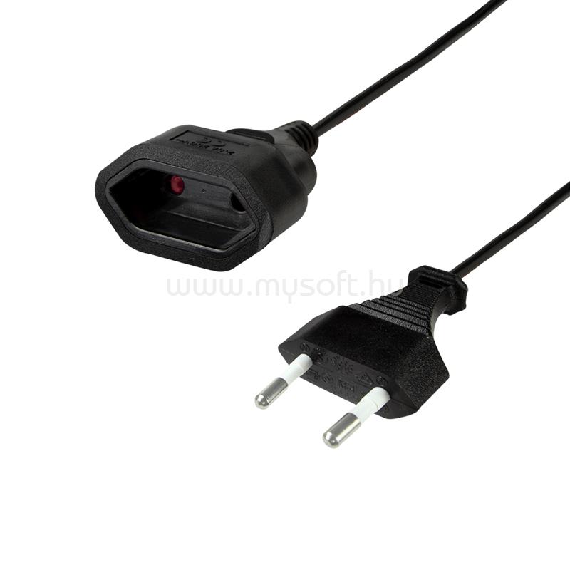 LOGILINK Tápkábel hosszabbító, CEE7/16, 0,2 m
