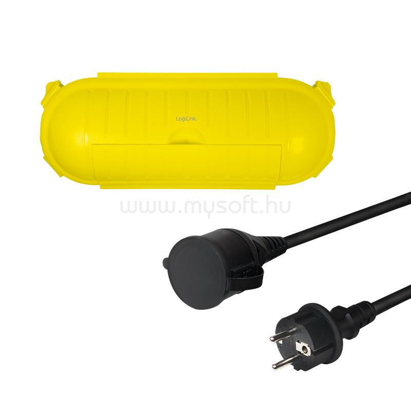 LOGILINK Tápkábel készlet, CEE7/7 - CEE 7/3 + védődoboz, 3 m