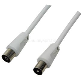 LOGILINK TV antenna kábel, IEC /M - IEC /F, CCS, fehér, 2,5 m LOGILINK_CA1061 small