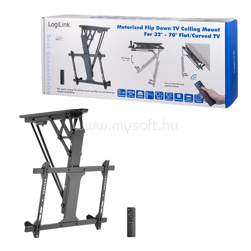 LOGILINK TV mennyezeti tartó, 32-70", elektromosan dönthető, max. 35 kg