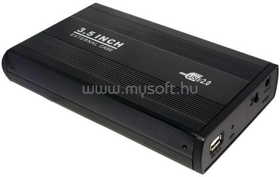 LOGILINK UA0082 3,5" Extern. Encl USB 2.0/SATA black,ALU