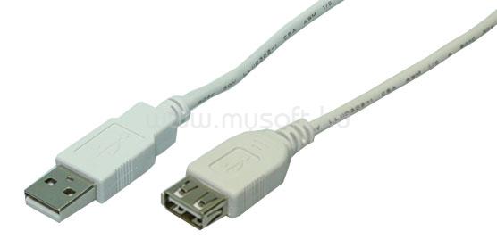 LOGILINK USB 2.0 kábel, USB-A/M - USB-A/F, szürke, 2 m