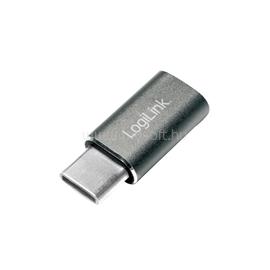 LOGILINK USB 2.0 Type-C adapter, C/M   Micro-USB/F, ezüst LOGILINK_AU0041 small