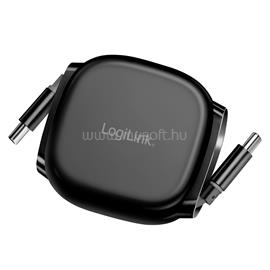 LOGILINK USB 2.0 Type-C kábel, apa-apa, meghosszabbítható, 480 Mbps, 60W, fekete, 1 m LOGILINK_CU0500 small
