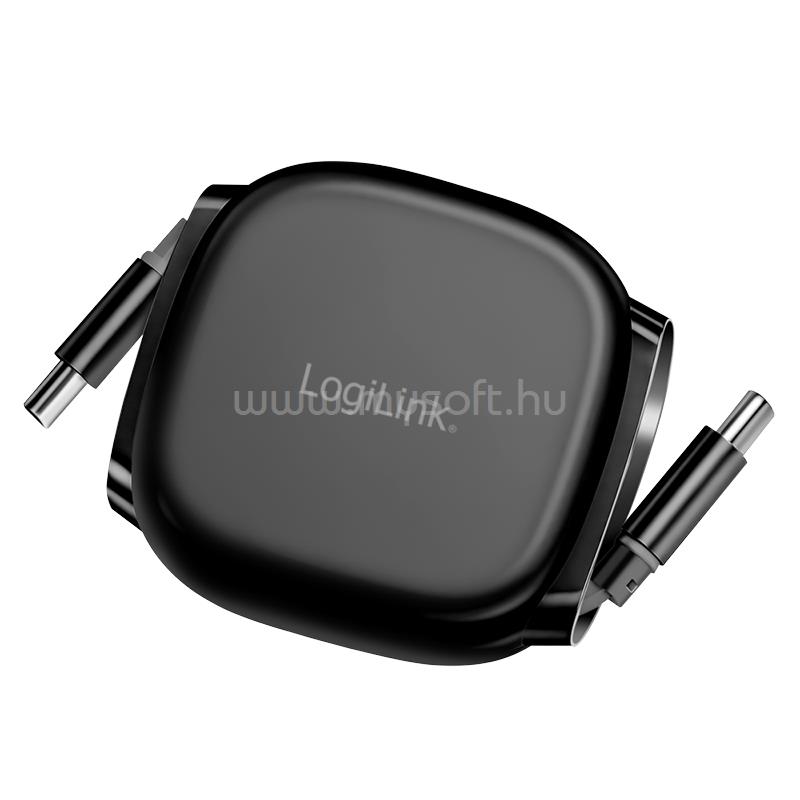 LOGILINK USB 2.0 Type-C kábel, apa-apa, meghosszabbítható, 480 Mbps, 60W, fekete, 1 m