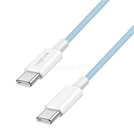 LOGILINK USB 2.0 Type-C kábel, C/M - C/M, 480 Mbps, 60W, nejlon, kék, 1,5 m LOGILINK_CU0351 small