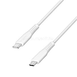 LOGILINK USB 2.0 Type-C kábel, C/M - micro USB/M, 480 Mbps, 12W, fehér, 2 m LOGILINK_CU0244 small