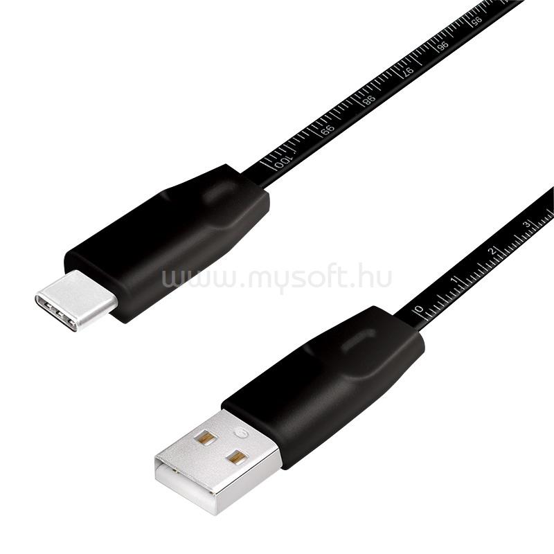LOGILINK USB 2.0 Type-C kábel, C/M-USB-A/M, metrikus lenyomat, 1 m