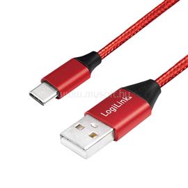 LOGILINK USB 2.0 Type-C kábel, C/M-USB-A/M, szövet, 0,3 m LOGILINK_CU0147 small