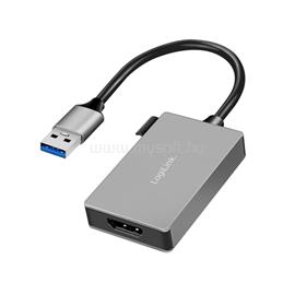 LOGILINK USB 3.0 adapter, USB-A/M   HDMI-A/F, 1080p, szürke, 0,15 m LOGILINK_UA0233A small