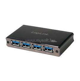 LOGILINK USB 3.0 HUB 4-port, alumínium, tápegységgel együtt LOGILINK_UA0282 small