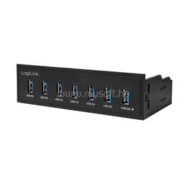 LOGILINK USB 3.0 hub 5,25", 7 portos, belső, gyorstöltő porttal (fekete) LOGILINK_UA0342 small
