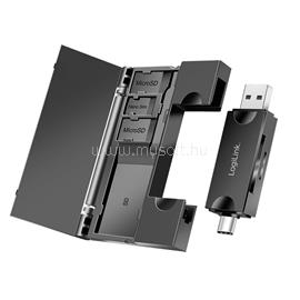 LOGILINK USB 3.2 Gen1 kártyaolvasó SD- és microSD-kártyákhoz, memóriakártya-tárolóval LOGILINK_CR0049 small