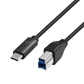 LOGILINK USB 3.2 Gen1 Type-C kábel, C/M-USB-B/M, fekete, 2 m LOGILINK_CU0163 small