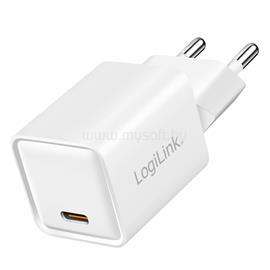 LOGILINK USB-C GaN töltő (PD+QC 3.0), 20 W (fehér) LOGILINK_PA0355 small