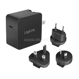 LOGILINK USB utazási töltő, GaN, 1 port, USB-CF, 65 W, PD-vel LOGILINK_PA0302 small