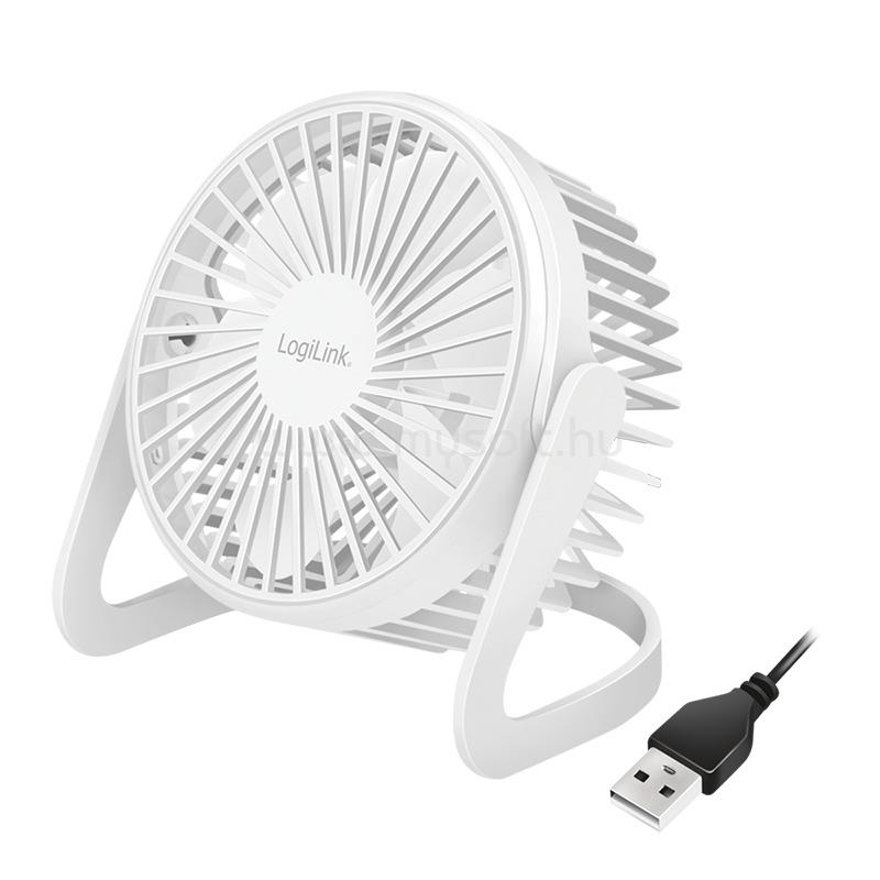 LOGILINK USB ventilátor, 12,7 cm 5 hüvelyk (fehér)