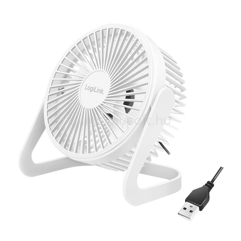 LOGILINK USB ventilátor, 15,24 cm (6 hüvelyk), fehér