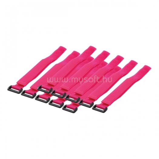 LOGILINK Vezeték-összekötő szíj szett 10db ,Pink