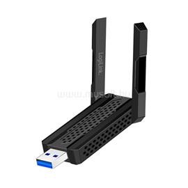 LOGILINK Wi-Fi 6E 5.8 GHz-es USB adapter, akár 1201 Mbit/s, 4 dBi antennák, hotspot funkció (fekete) LOGILINK_WL0250 small