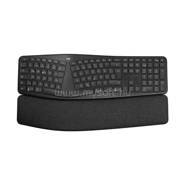 LOGITECH Billentyűzet - K860 Ergonomikus Vezeték Nélküli Grafitszürke (Logi bolt támogatás), HUN (Gravírozott)