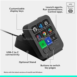 LOGITECH Billentyűzet - MX Keypad AI Control vezérlő, Vezetékes 9 gombos, érintős, Piszkosfehér 920-013892 small