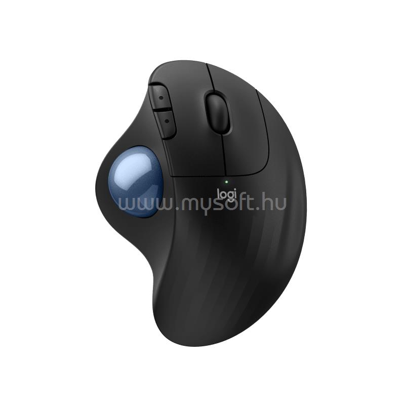 LOGITECH ERGO M575S vezeték nélküli hanyattegérr (grafitszürke + kék golyó)