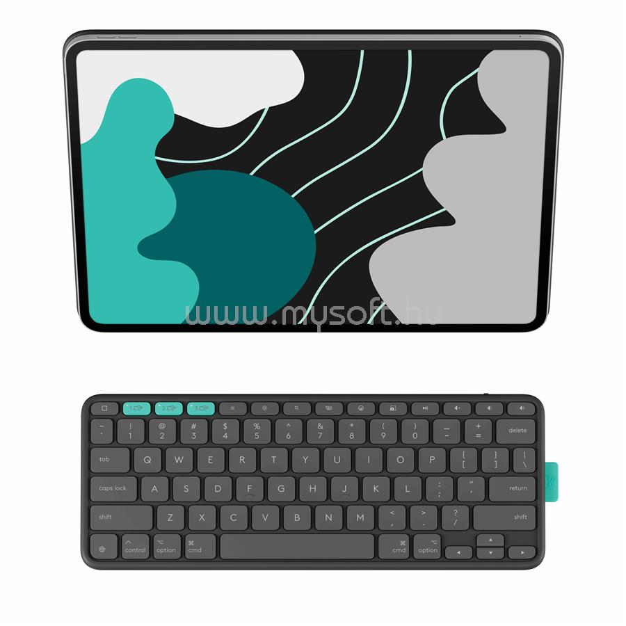 LOGITECH Flip Folio billentyűzetes tok 13" iPad Prohoz (M4, M5) és 13" iPad Airhez (M2, M3, M4) (grafitszürke)