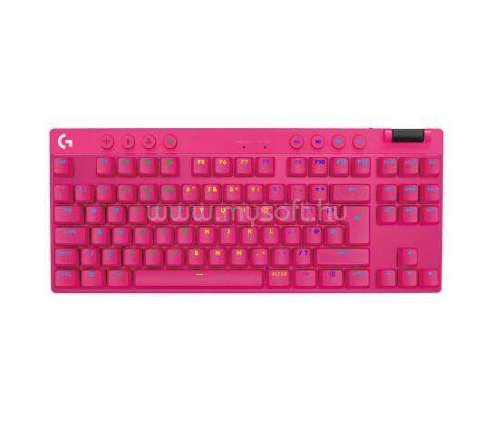 LOGITECH G PRO X TKL LIGHTSPEED TACTILE mechanikus gamer vezeték nélküli billentyűzet amerikai angol lokalizáció (bíbor)