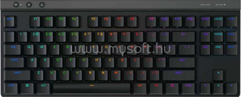 LOGITECH G515 LIGHTSPEED gamer  vezetékes billentyűzet amerikai angol lokalizáció (fekete)