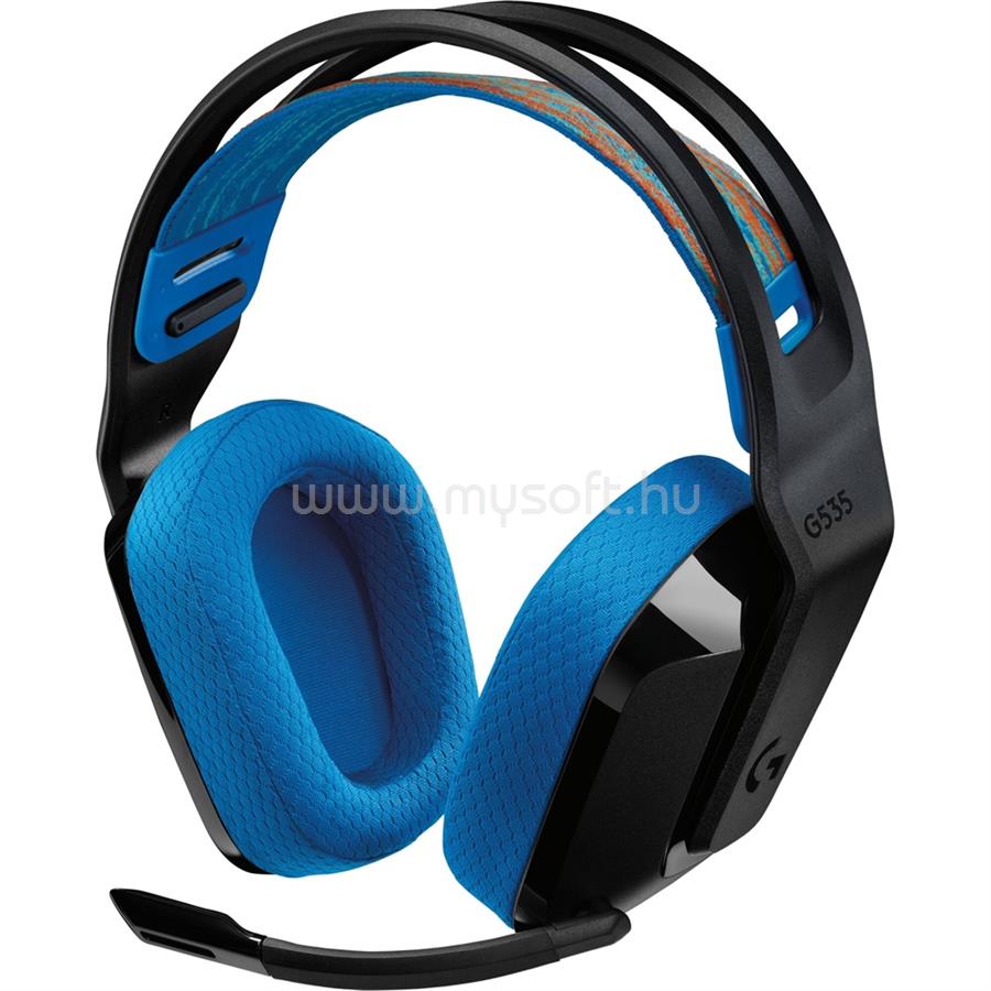 LOGITECH G535 LIGHTSPEED vezeték nélküli gamer headset (fekete-kék)