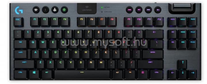 LOGITECH G915 Lightspeed RGB mechanikus vezeték nélküli billentyűzet francia lokalizáció (fekete)