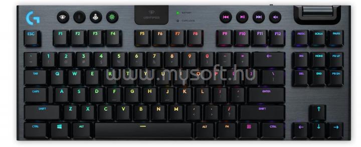 LOGITECH G915 Lightspeed RGB mechanikus vezeték nélküli billentyűzet angol lokalizáció (fekete)