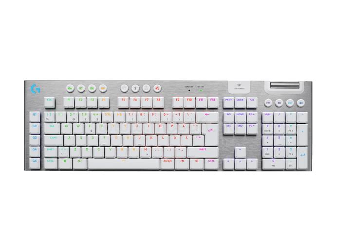 LOGITECH G915 X LIGHTSPEED tactile vezeték nélküli billentyűzet angol lokalizáció (fehér)