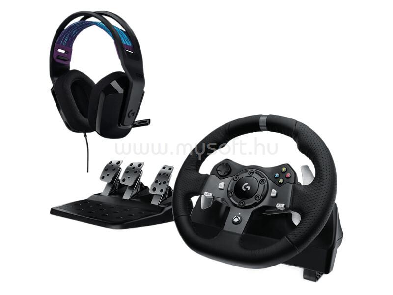 LOGITECH G920 Driving Force PC/XBox kormány + G335 vezetékes Gaming headset csomag ((fekete)