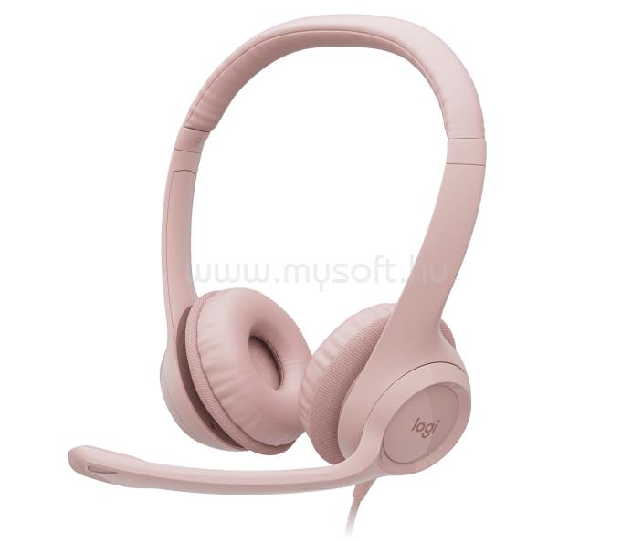 LOGITECH H390 USB vezetékes headset (rózsaszín)